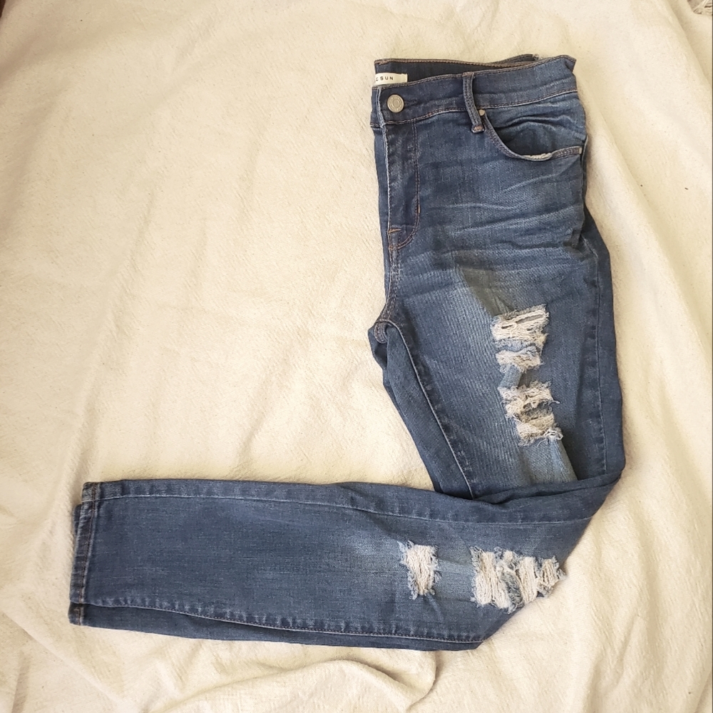PacSun Distressed Midrise Skinny Jeans